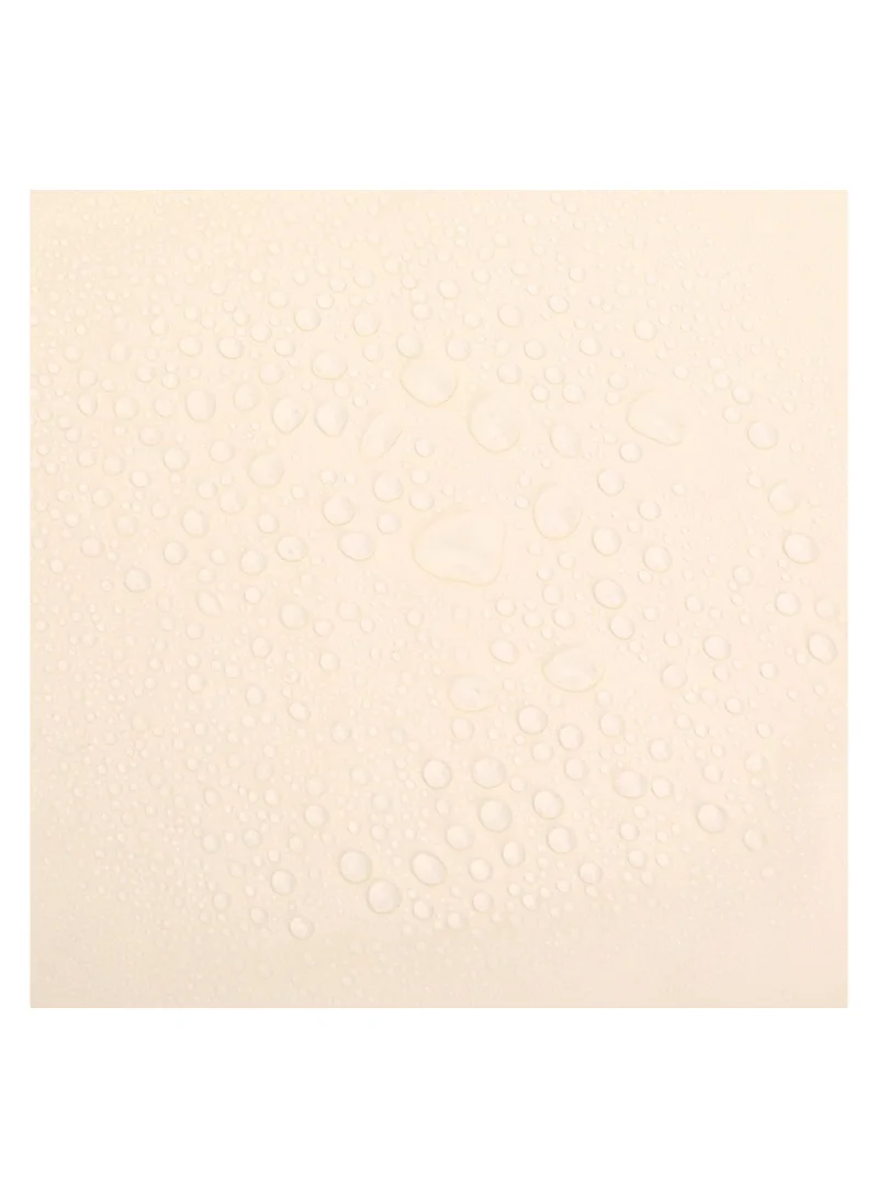 Cuisine Art 180Cm X 180Cm Waterproof Shower Curtain - Mildew Proof Bathroom Curtains With 15 Hooks - Beige