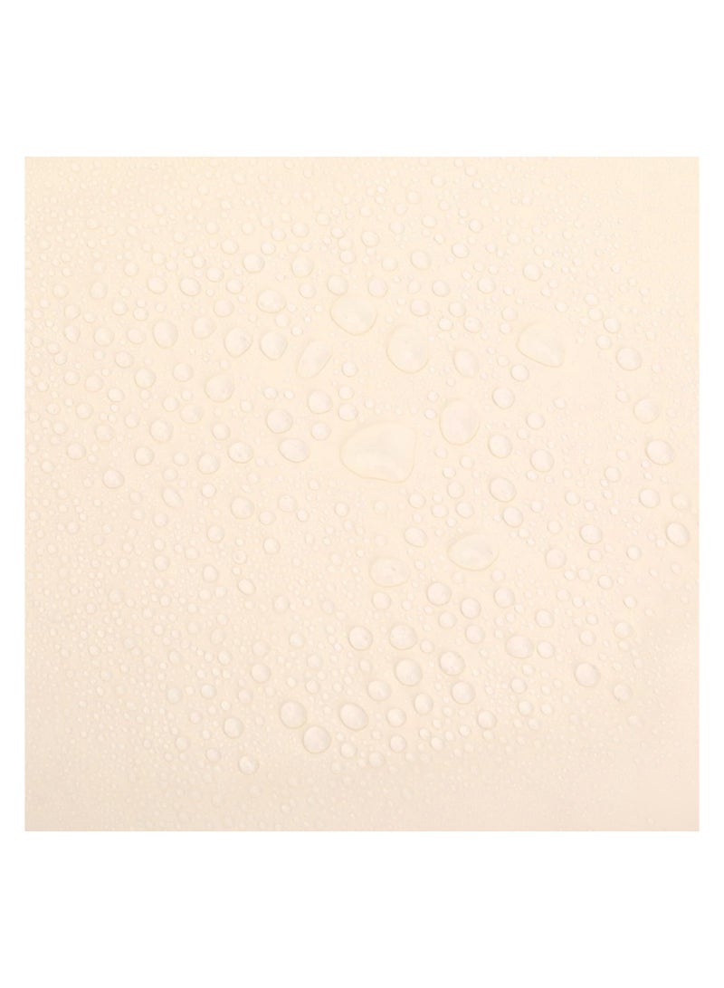 Cuisine Art 180Cm X 180Cm Waterproof Shower Curtain - Mildew Proof Bathroom Curtains With 15 Hooks - Beige  - Image 2