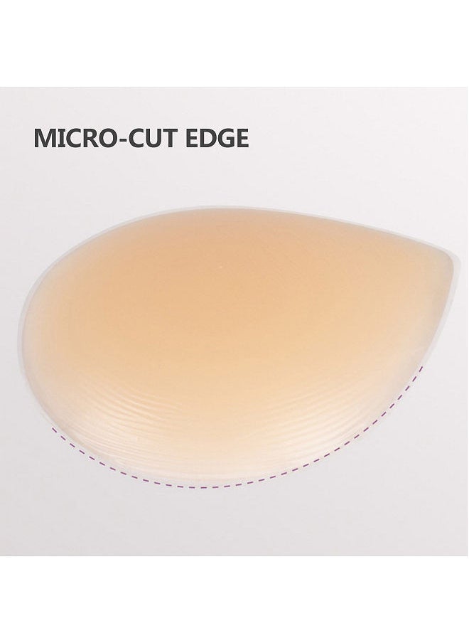 Generic - Pair Drop-shaped Nipple Patches Private Part Protector Invisible Skin Tone Anti-bump Breast Lift Waterproof Swimming Bikini Paste - Image 1