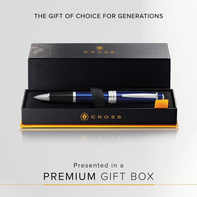 Cross Bailey Refillable Rollerball Pen Presented in a Premium Gift Box - Medium Point, Black Ink, Blue - Image 5