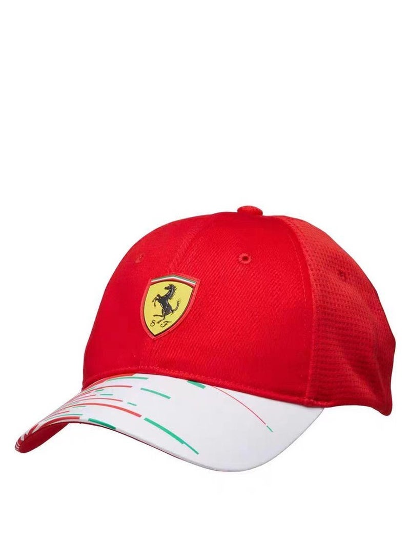 Racing Team Classic Red Italian Flag Element Baseball Cap
