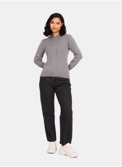 Women Pullover Hoodie Grey