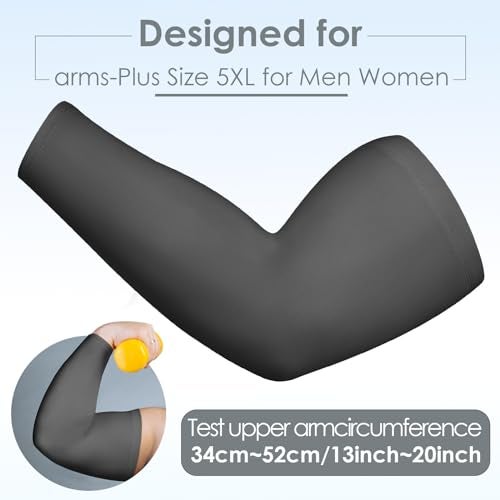 Chuarry 4 Pairs Plus Size Arm Sleeves UV Sun Protection Cooling Ice Silk Oversized Compression Sleeve Cover for Women (Vintage Color) - Image 2