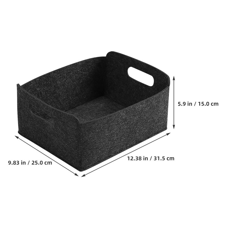 4pcs Felt Storage Baskets With Sturdy Handles - Versatile Organizers For Office Supplies Bedroom Essentials Closet Nursery Storage - Image 3