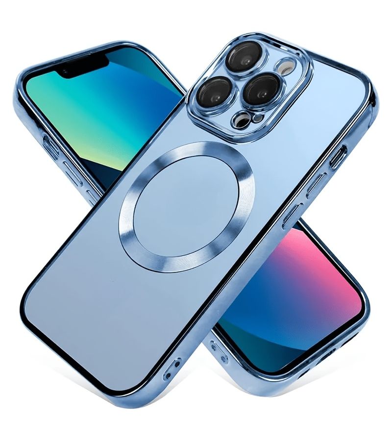 حافظة هاتف مغناطيسية شفافة باللون الأرجواني، عبوة من 3 قطع مع واقي شاشة لجهاز iPhone 12 Pro Max - Image 5