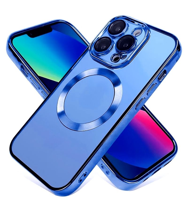 حافظة هاتف مغناطيسية شفافة باللون الأرجواني، عبوة من 3 قطع مع واقي شاشة لجهاز iPhone 12 Pro Max - Image 4