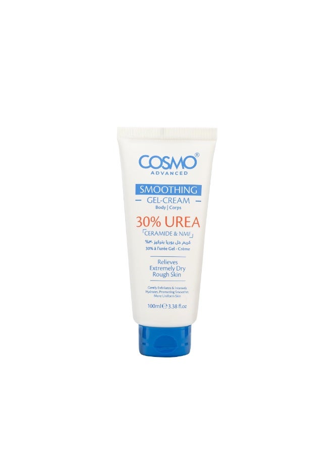 Cosmo Advanced Body Care 30% Urea Smoothing Gel Cream 100ml | For Extremely Dry & Rough Skin | Lightweight & Fast Absorbing | Non Sticky | Hydration & Moisturizer | Non Greasy | For All Skin Types