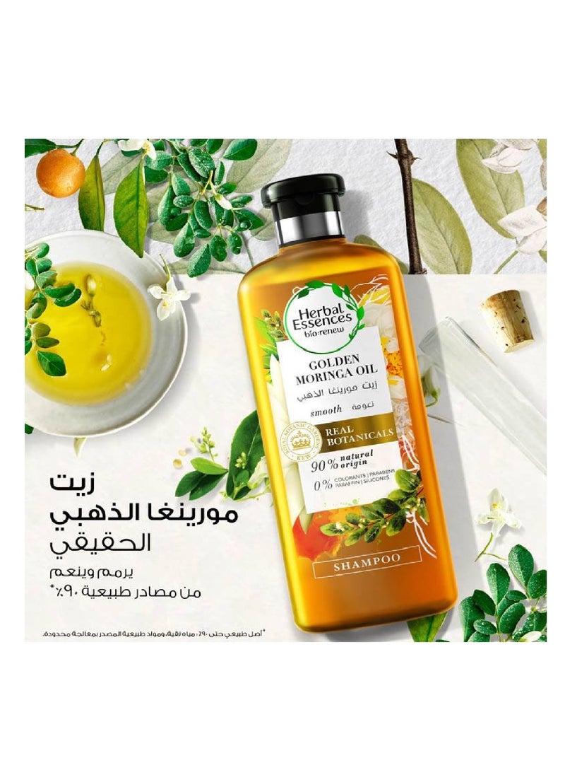 Herbal Essences شامبو هيربل إسنسز بايورينيو بزيت المورينجا الذهبي، 400 مل، قطعتان  - Image 3