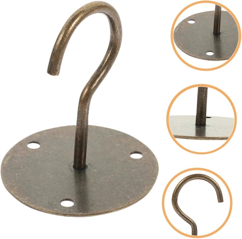 خطافات نباتات معدنية عتيقة، علاقات سقف متينة لأواني النباتات الداخلية ومرابي الحائط - Image 4