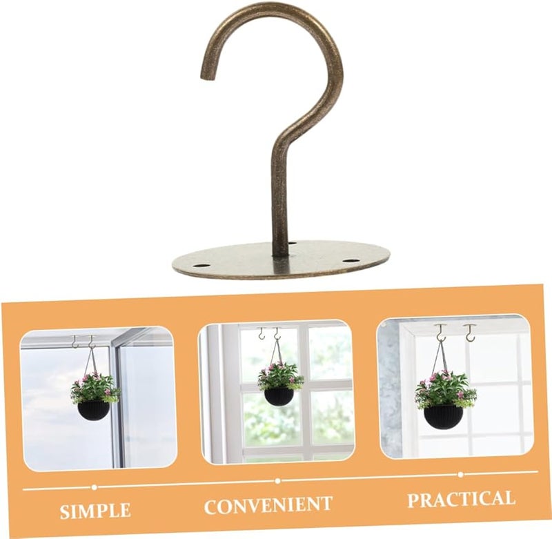 خطافات نباتات معدنية عتيقة، علاقات سقف متينة لأواني النباتات الداخلية ومرابي الحائط - Image 5