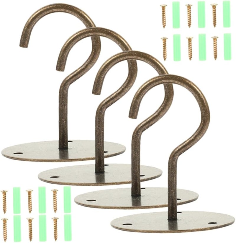 خطافات نباتات معدنية عتيقة، علاقات سقف متينة لأواني النباتات الداخلية ومرابي الحائط - Image 2