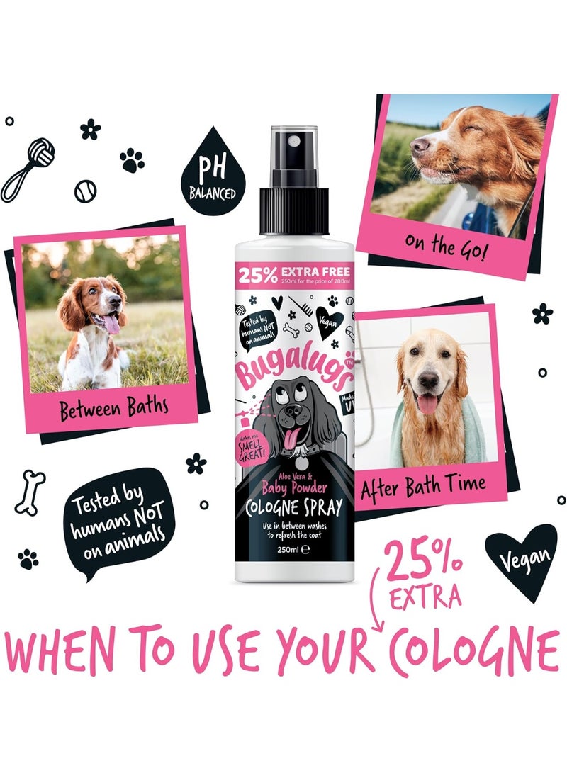 بوجالوجز Bugalugs Dog Perfume Spray with Aloe Vera & Baby Powder Cologne great Pet Odour Eliminator Deodorant Spray for Smelly Dogs can use as Dry Shampoo - Image 4