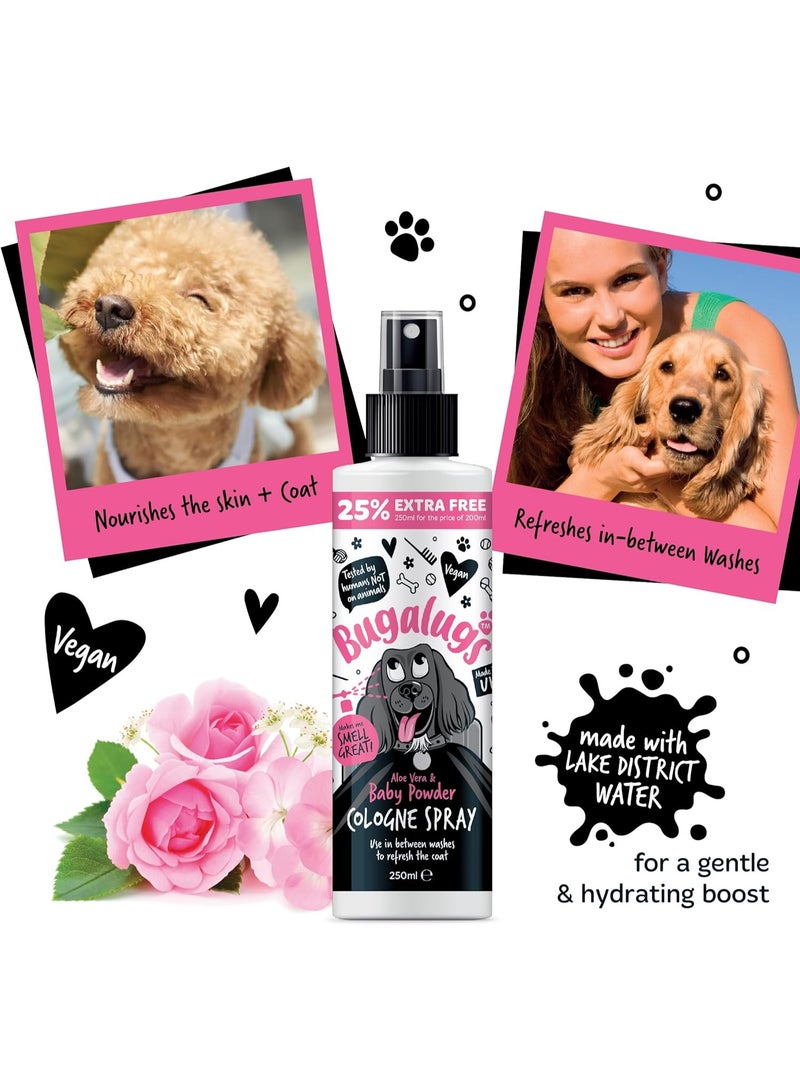 بوجالوجز Bugalugs Dog Perfume Spray with Aloe Vera & Baby Powder Cologne great Pet Odour Eliminator Deodorant Spray for Smelly Dogs can use as Dry Shampoo - Image 5