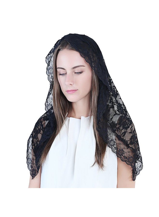 TREORSI Lace Mantilla Catholic Veil Church Chapel Head Covering Latin Mass - Image 1