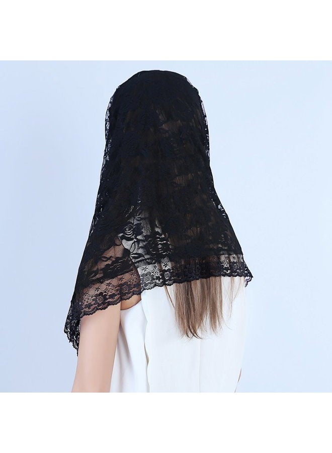 TREORSI Lace Mantilla Catholic Veil Church Chapel Head Covering Latin Mass - Image 5