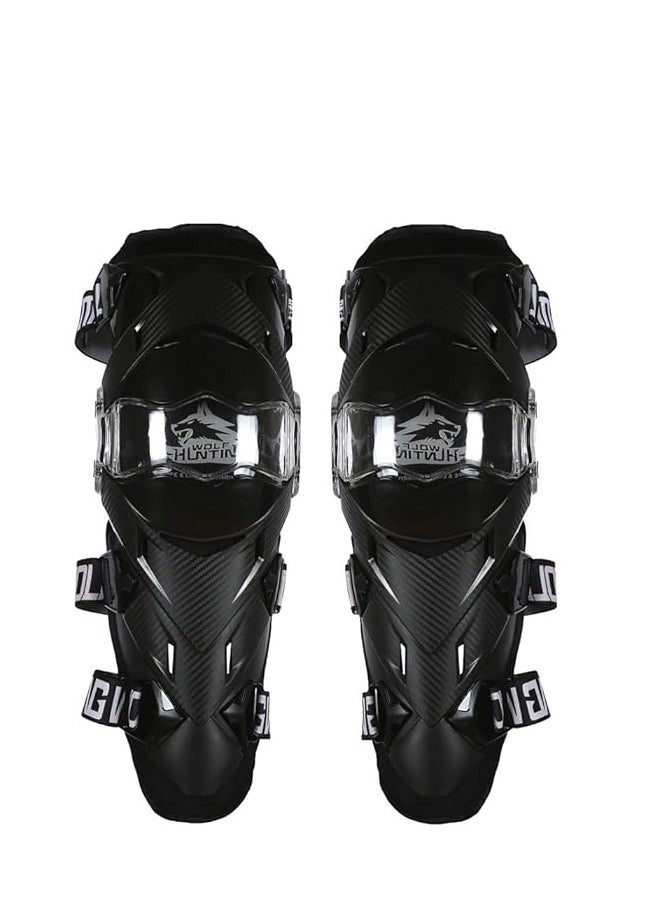 Generic - Pair of Racing Knee Shin Guards MTB Biking Motorcycle Motocross Protective Gear| KNEE PROTECTOR - KN01 Black - Image 1