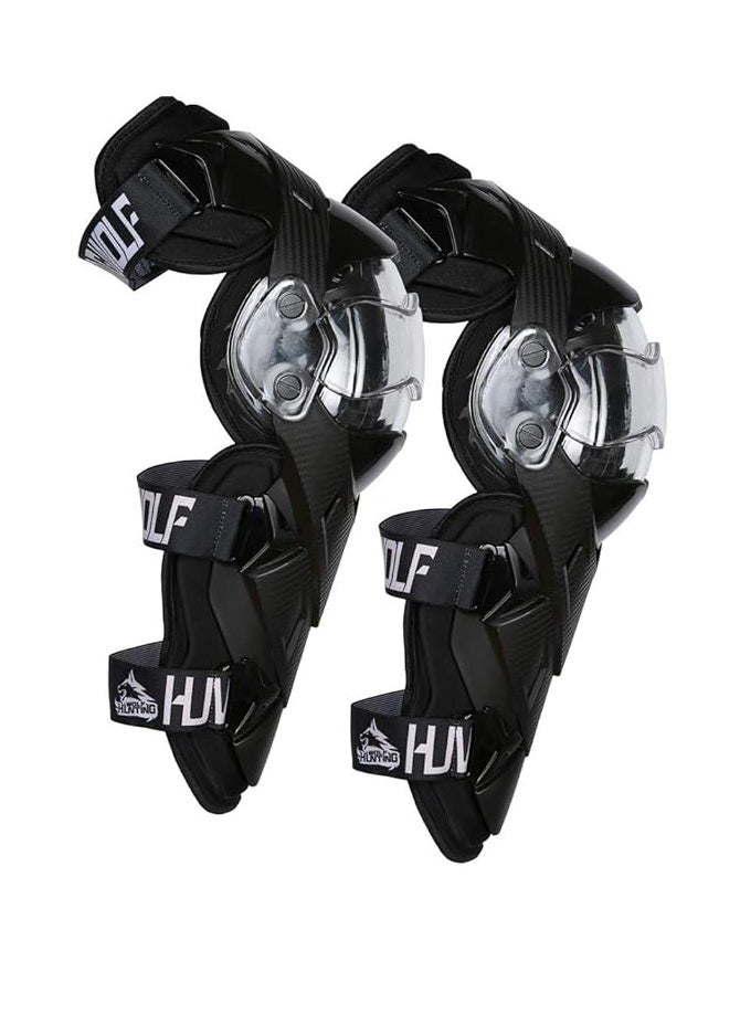 Generic - Pair of Racing Knee Shin Guards MTB Biking Motorcycle Motocross Protective Gear| KNEE PROTECTOR - KN01 Black - Image 1