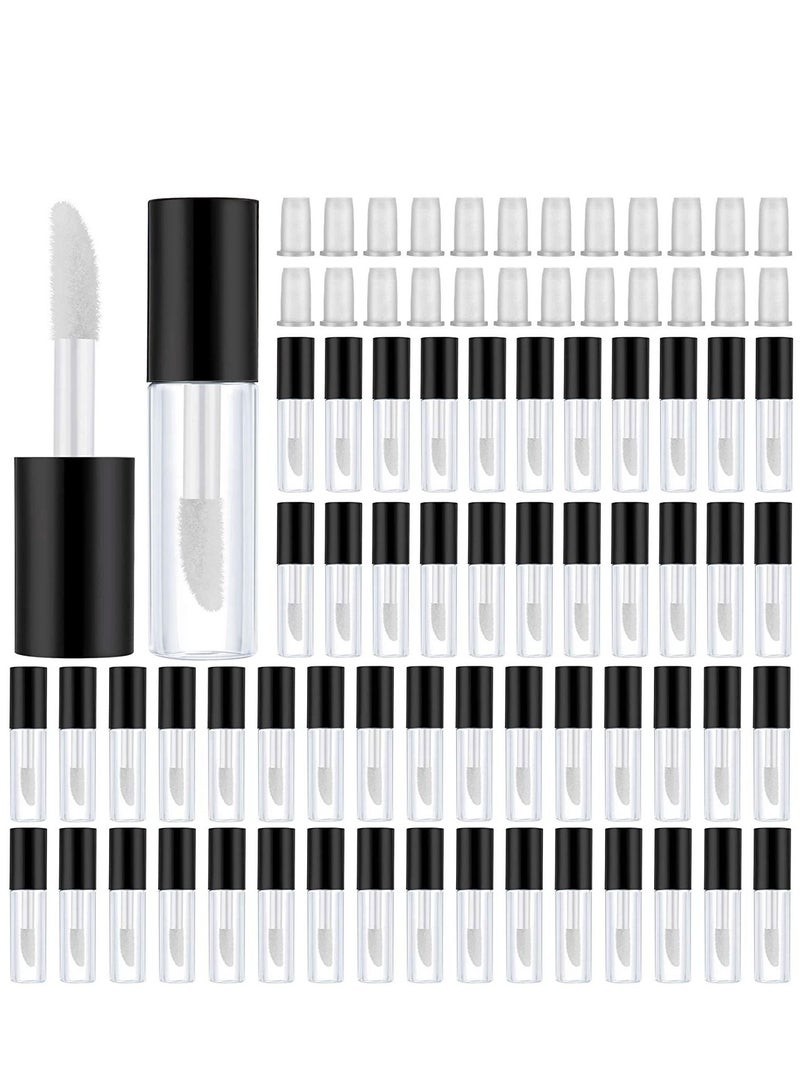 Excefore Lip Gloss Tubes Containers 100PACK 1.2ML Clear Empty Refillable Balm Bottle Reusable Mini Lipstick for Samples Travel Split Charging DIY Makeup - Image 1