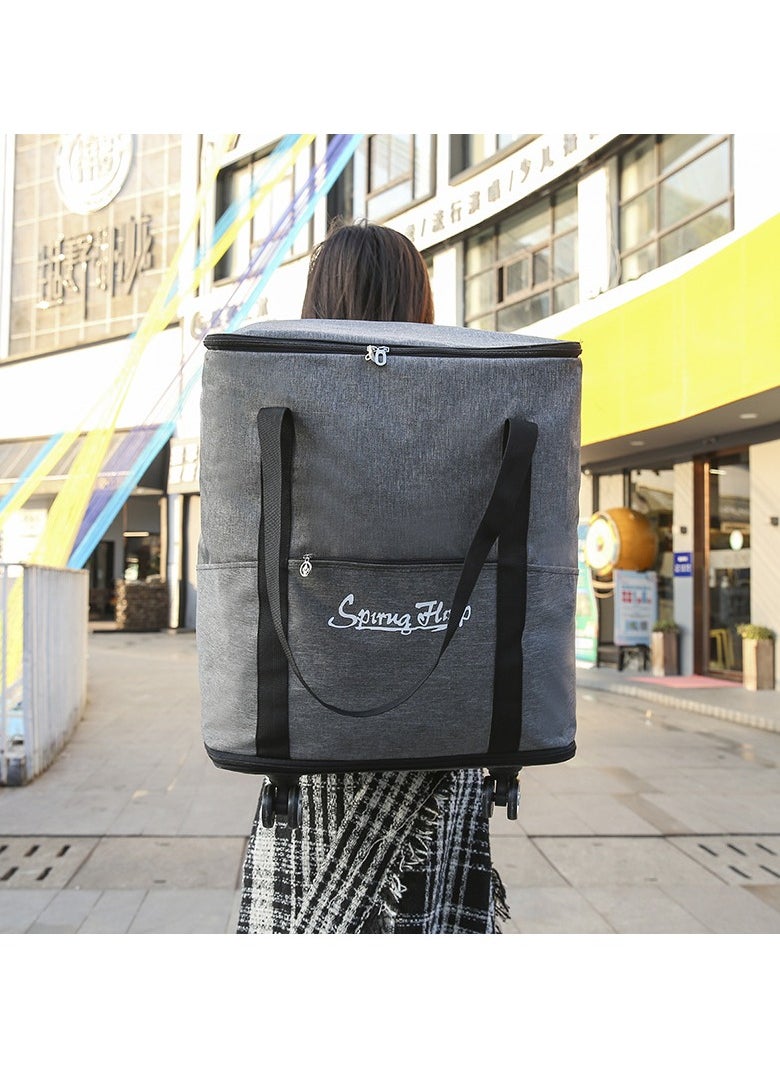 Generic - Grey travel bag, long-distance luggage bag, double shoulder backpack, universal wheel checked in bag, storage bag - Image 1