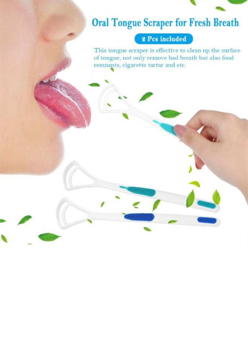 Life Time 2-Piece Tongue Cleaning Scraper Portable Reusable Tongue Scraper Tongue Cleaner for Oral Cleaning and Reducing Bad Breath - Image 2