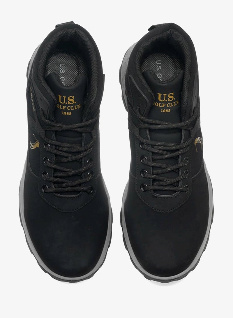 U.S. Golf Club Men's High-Top Casual Sneakers – Black - Image 2
