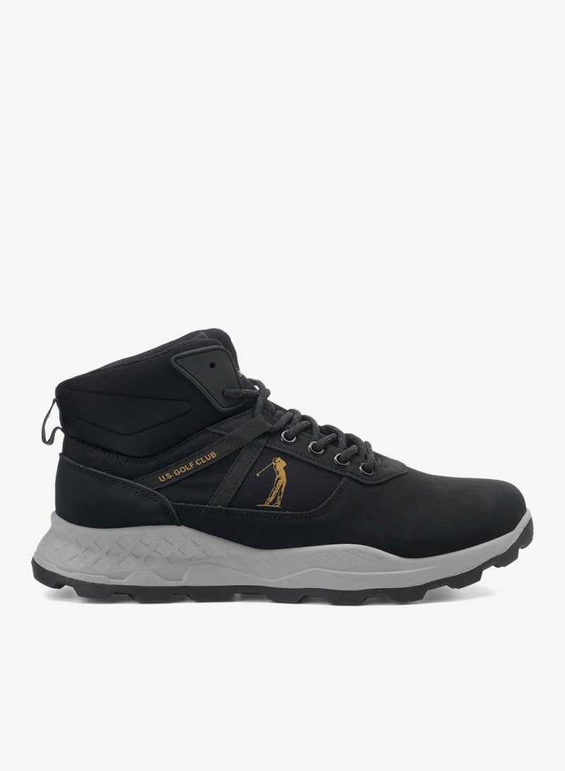 U.S. Golf Club Men's High-Top Casual Sneakers – Black - Image 1