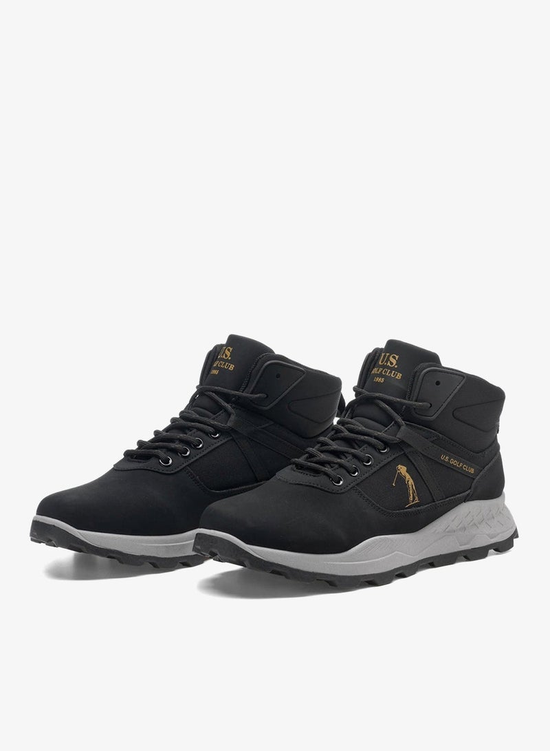 U.S. Golf Club Men's High-Top Casual Sneakers – Black - Image 3