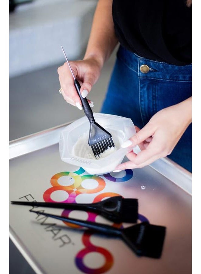 Framar Family Hair Color Brush Set - Hair Dye Brush Kit, Hair Coloring Brushes For Hair Stylist, Tint Brushes for Hair Color, Tapered Edges For Precision – 3 Pack Black - Image 3