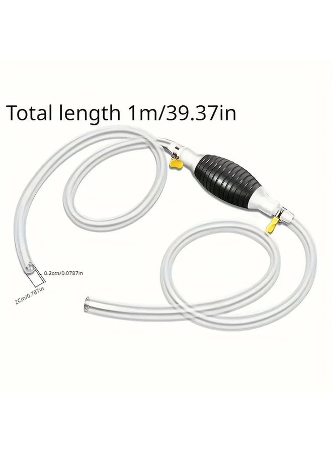 3 Pcs Universal Manual Fuel Pump Kit Portable Automotive Liquid Extractor 39.39 Inch Length With Hose Clamp For Gasoline Diesel Engine Oil Water - Image 2