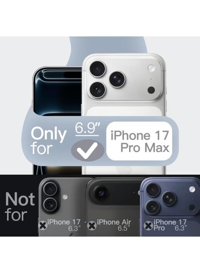 general Bortony Slim Fit Liquid Silicone Case for iPhone 17 Pro Max (6.9") - Shockproof Protective Cover with Soft Microfiber Lining & Camera Control Support - Grey - Image 2