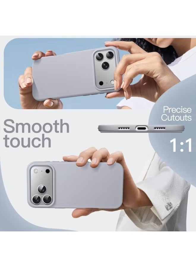 general Bortony Slim Fit Liquid Silicone Case for iPhone 17 Pro Max (6.9") - Shockproof Protective Cover with Soft Microfiber Lining & Camera Control Support - Grey - Image 4