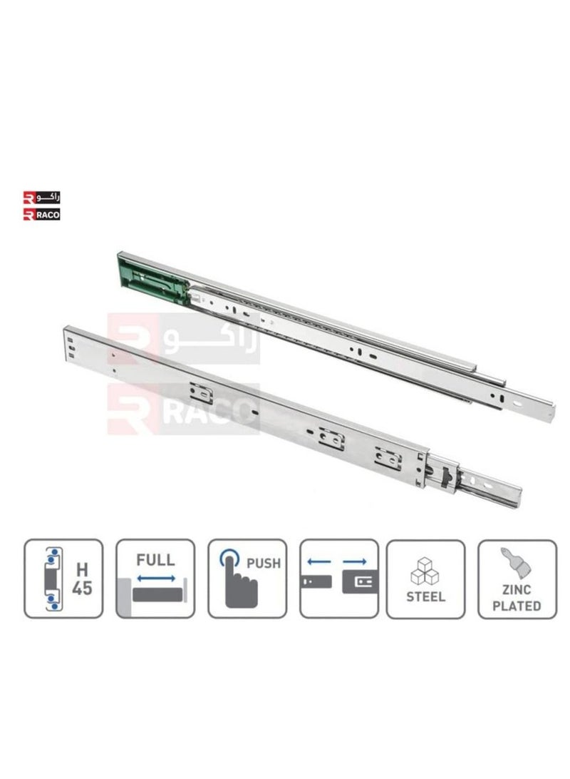 RACO RACO Sliding Drawer Rail 1 Pair Full Extension Track Rail for Cabinets Dresser Wardrobe Kitchen Trash 20 INCH, Soft Closing - Image 3