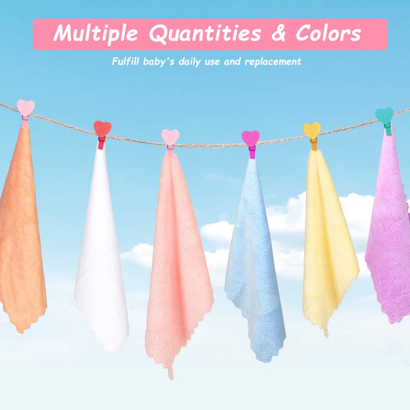 Orighty Baby Washcloths 24-Pack (7''x9''), Microfiber Coral Fleece Baby Towels, Super Soft and Absorbent Wash Cloths for Newborns, Infants and Toddlers, Gentle on Delicate Skin for Face Hands and Body - Image 2