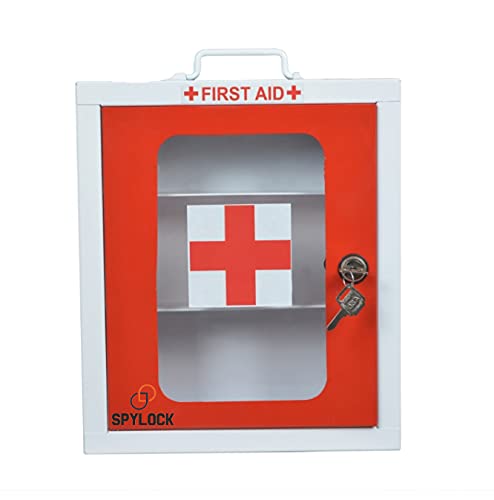 SPYLOCK High Grade Metal first aid box Emergency First Aid Kit Box/Emergency Medical Box/First Aid Box for Home - School - Office/Wall Mountable, Multi Compartment (Metal) - Image 2