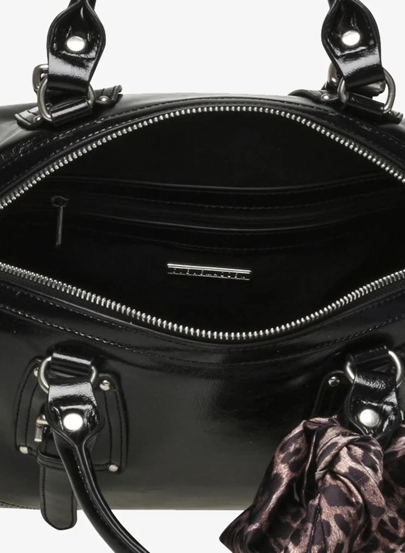 ستيف مادن Bcarino Women's Black Satchel Bag