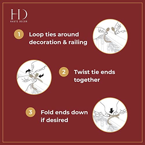 Haute Decor Decorative Garland Twist Ties, 6 Pack, 20 inches (Olive Green) - Hang Garland, Lights, Decorations - Image 5