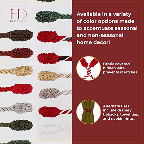 Haute Decor Decorative Garland Twist Ties, 6 Pack, 20 inches (Olive Green) - Hang Garland, Lights, Decorations - Image 2