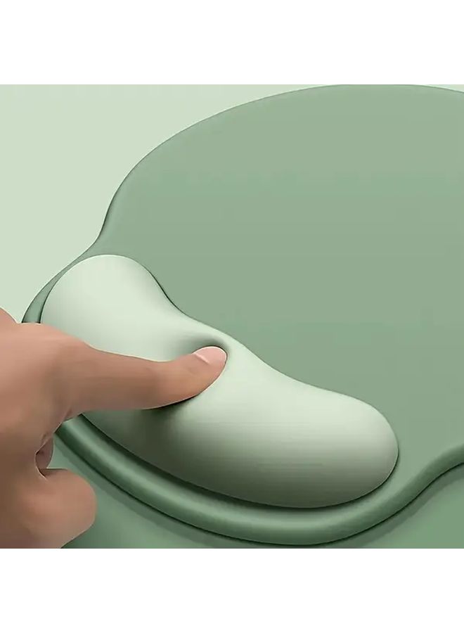وسادة ماوس رغوة الذاكرة الخضراء غير قابلة للانزلاق مع دعم معصم مريح للمكتب والألعاب - Image 1