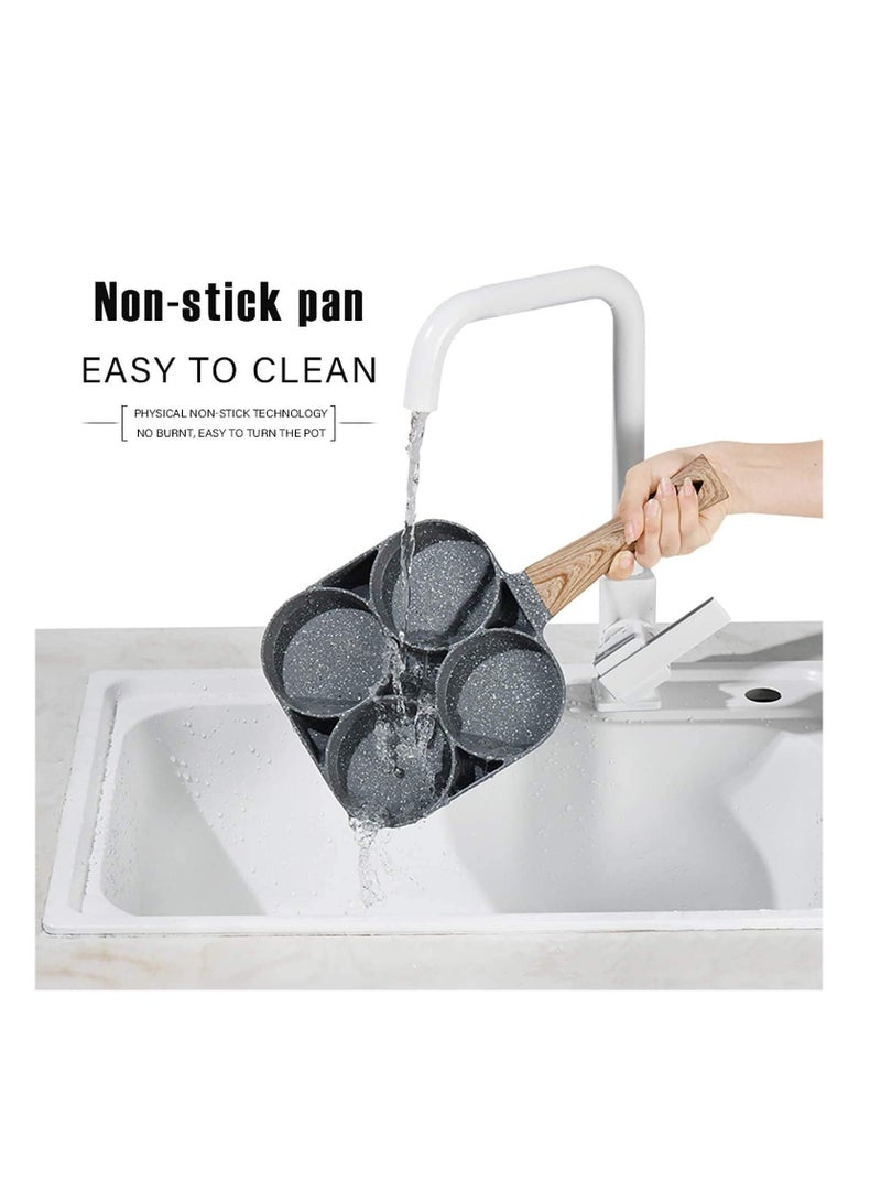 ELTRAZONE Non-Stick Frying Pan with 4 Hole Pancake Pan Fried Egg Burger Pan - Image 5