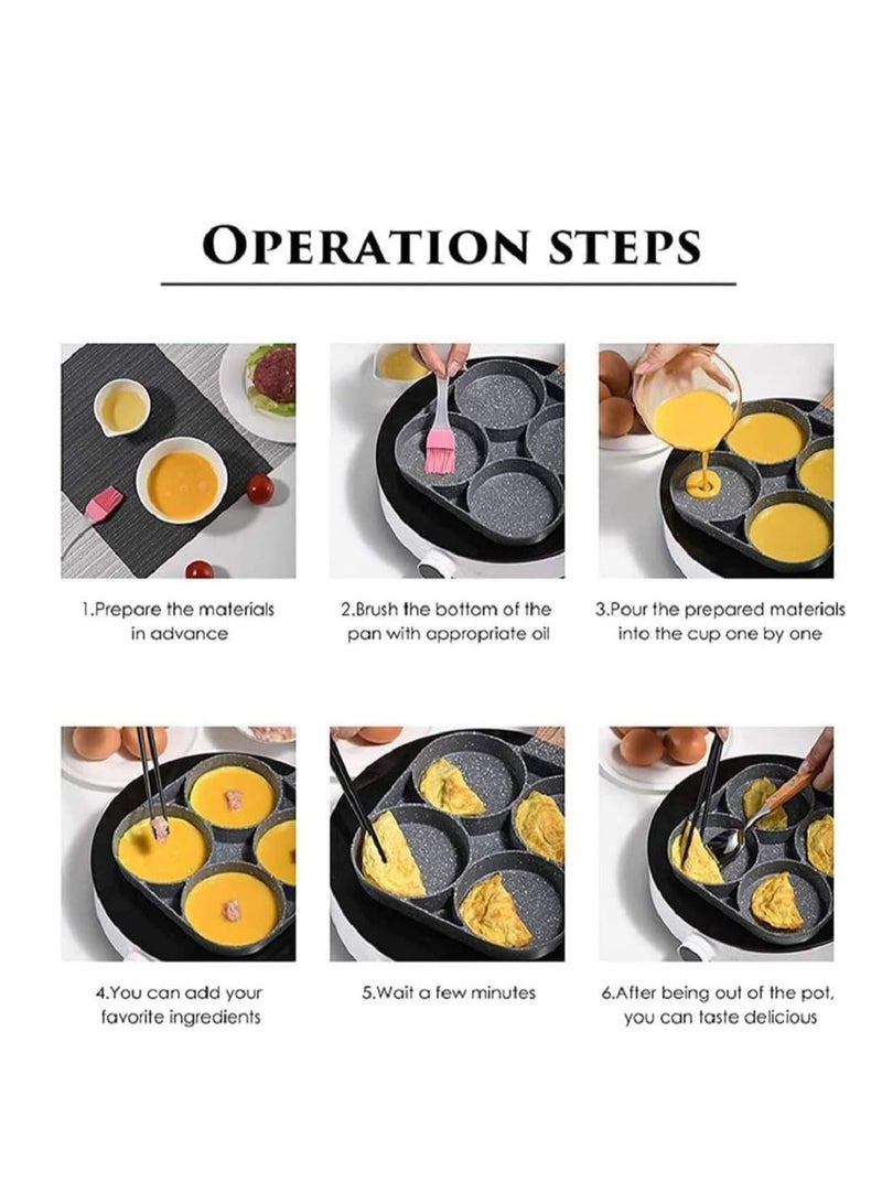 ELTRAZONE Non-Stick Frying Pan with 4 Hole Pancake Pan Fried Egg Burger Pan - Image 4