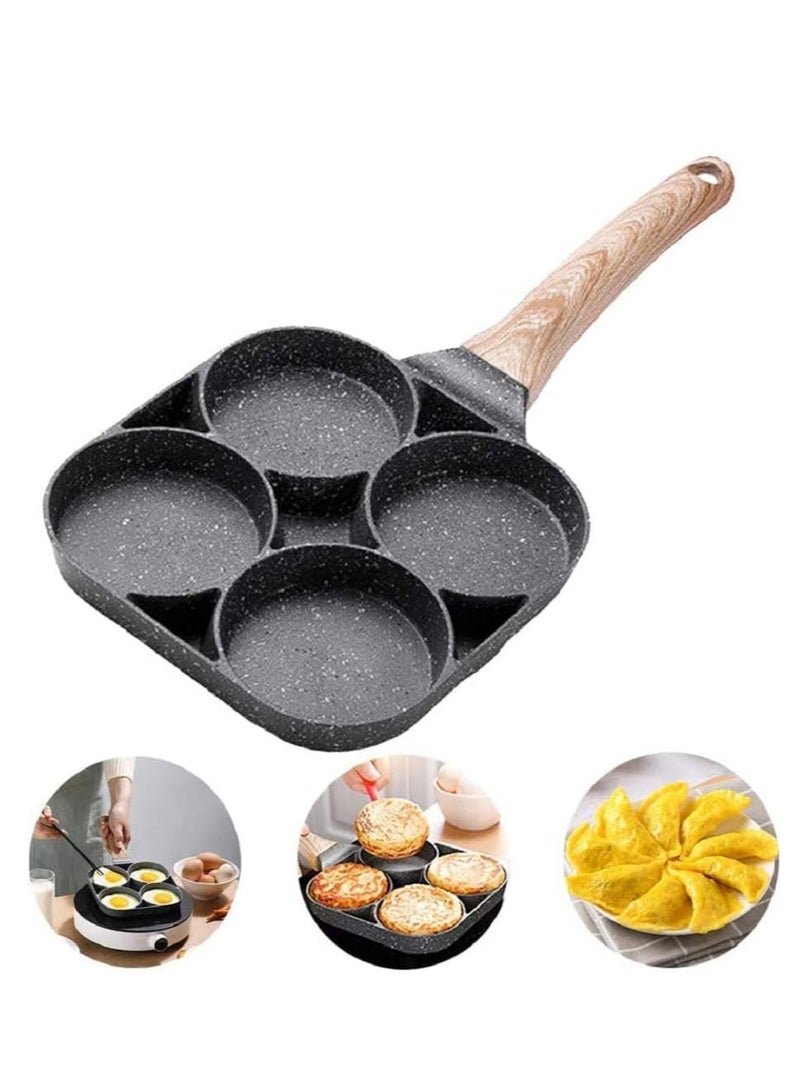 ELTRAZONE Non-Stick Frying Pan with 4 Hole Pancake Pan Fried Egg Burger Pan - Image 1