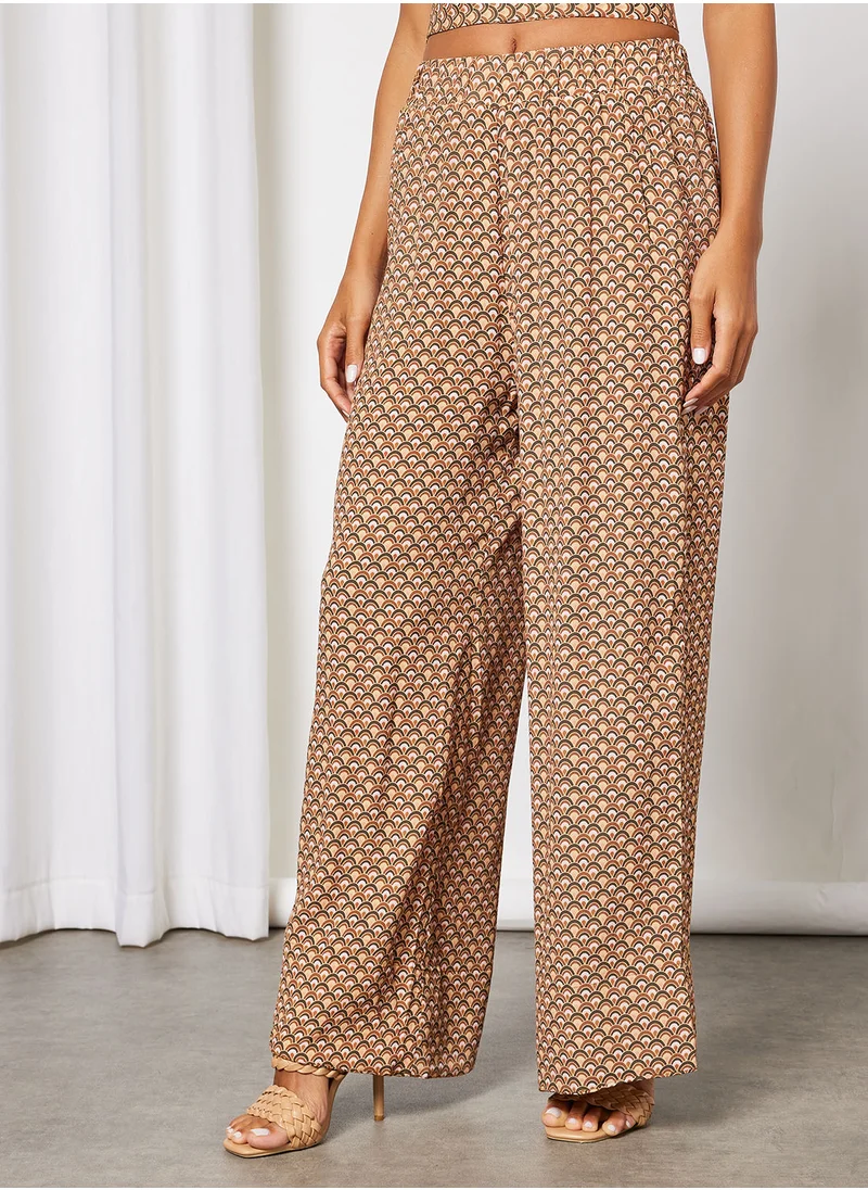 Charlie Holiday. Printed Elastic Waist Pants