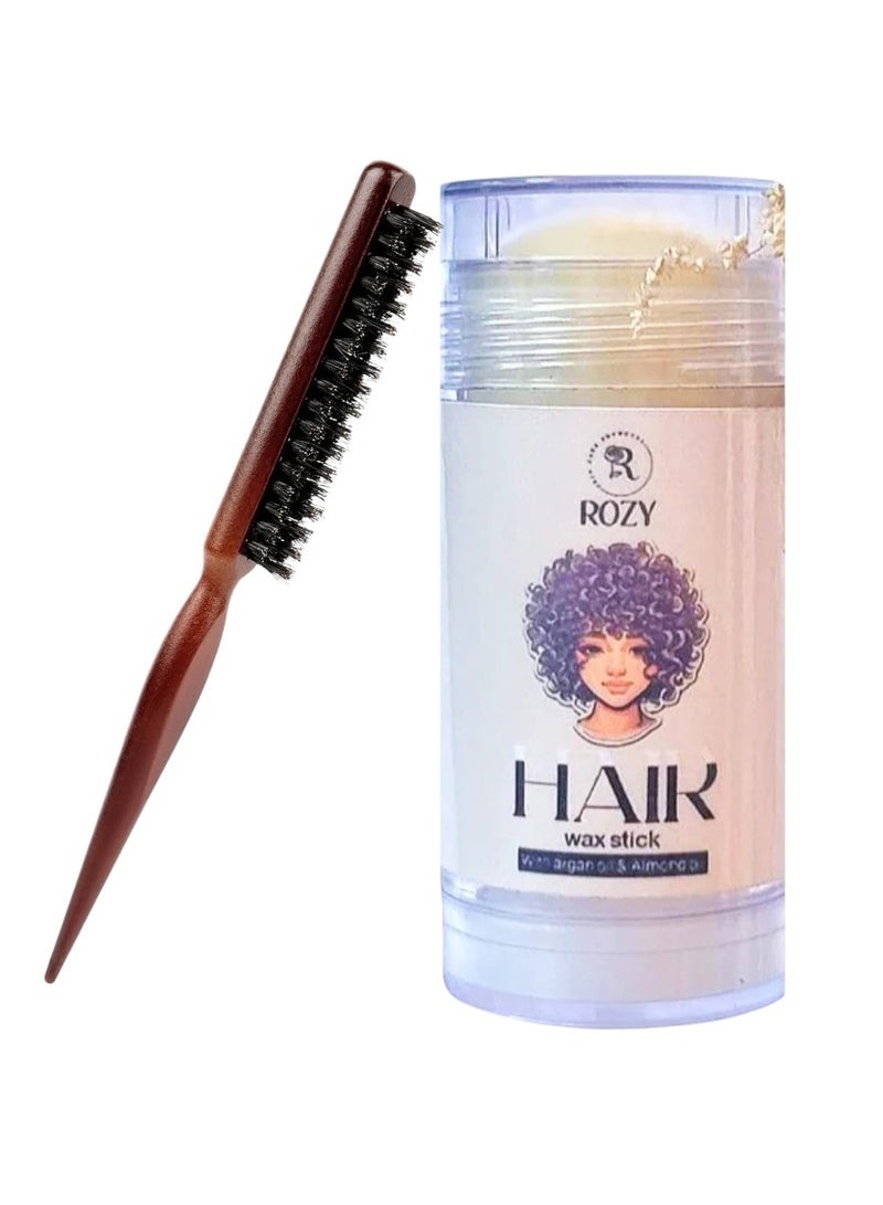 روزي عصا تصفيف الشعر 30 مل + فرشاة شعر – تثبيت ولمعان مع تغذية طبيعية لجميع أنواع الشعر - Image 1