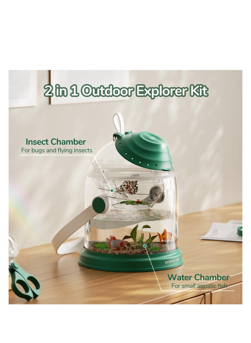 SYOSI Kids Explorer Kit, Bug Catcher Kit for Kids, Outdoor Exploration Set with Backpack, Butterfly Net, Magnifier, Insect Exploration Toy Set, Educational Nature Exploration Toys Gift for Boys Girls  - Image 2