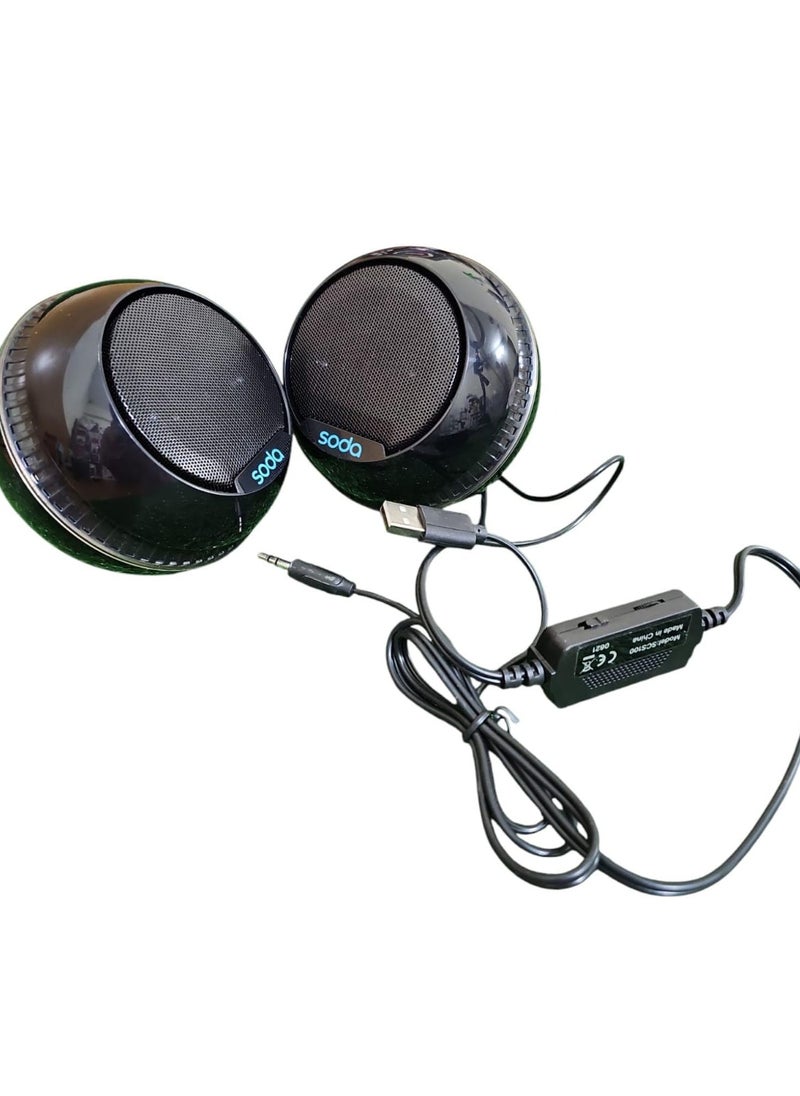 Generic - USB RGB Speaker – High-Quality Stereo Sound with Stylish Lighting for Gaming & Desktop Use - Image 1