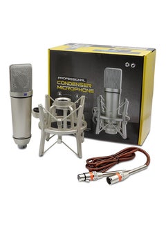 Condenser Microphone Professional 48V Dedicated Large Diaphragm Full Metal Microphone Studio Microphone for Recording Podcasts, Voice Streaming, Home Recording Studio