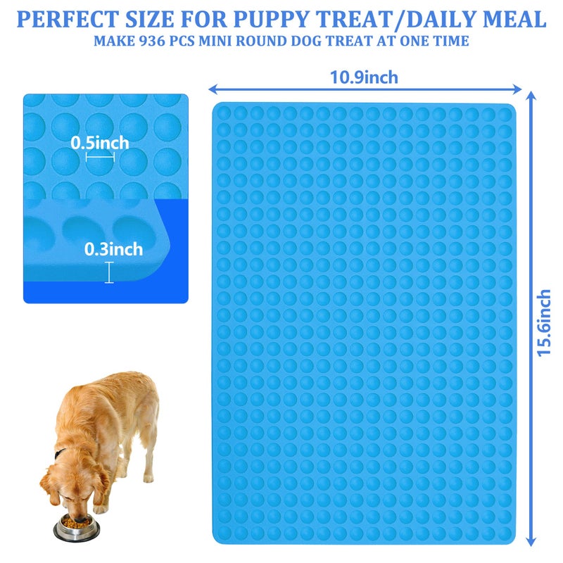 Sidosir 2Pcs 468-Cavity Round Silicone Chocolate Drop Molds/Dog Treats Mold for Baking, Semi Sphere Gummy Candy Molds for Pet Treats Ganache Jelly Caramels - Image 2