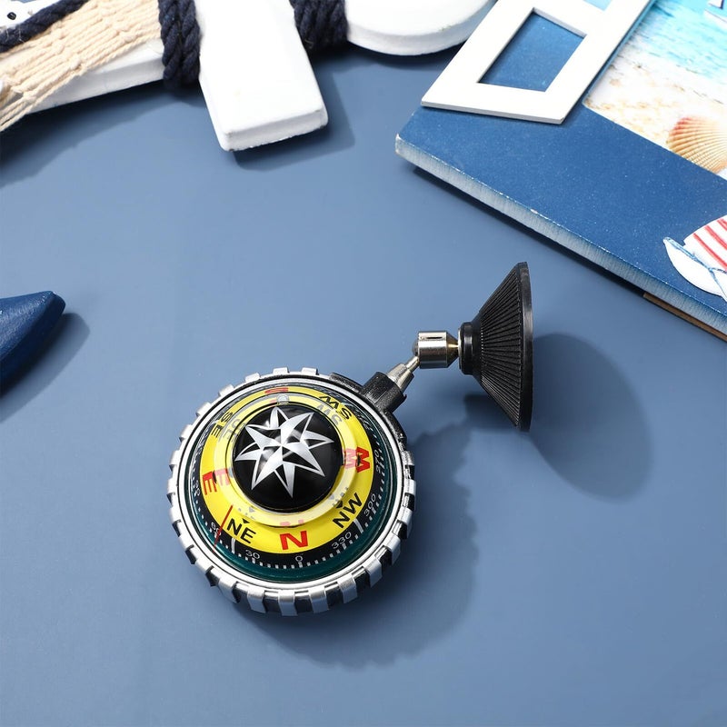 Yellow Marine Car Compass Dashboard Mount With Suction Cup - Image 5