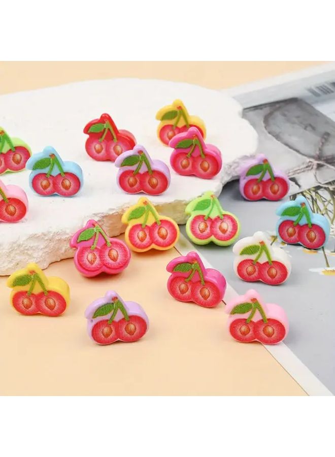 خرز الكرز الوردي للجواهر DIY والأساور ومفاتيح المفاتيح والتعويذات - Image 2