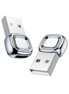 Excefore 2 Pcs USB To C Adapter, C To USB Adapter, Converter For Apple Watch Ultra iWatch 7 8 9,iPhone 14 13 12 11 15 Plus Pro Max, AirPods, iPad Air,Samsung Galaxy S23 S22, Silver  - Image 1